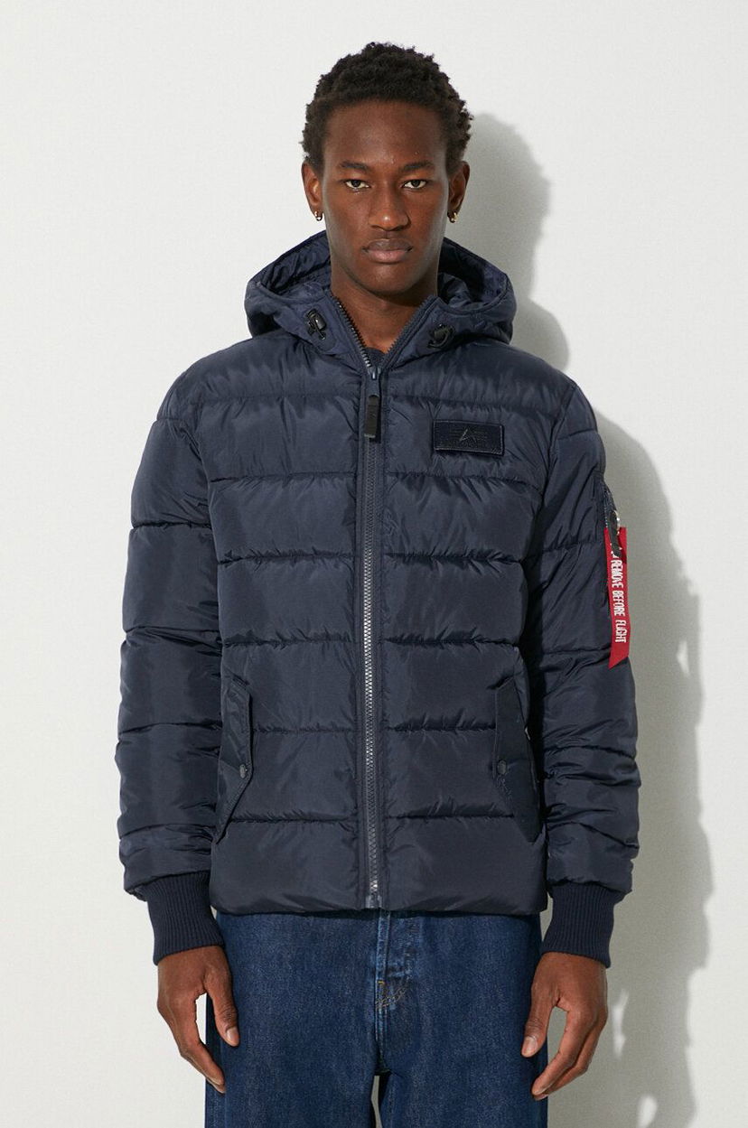 Pernata jakna Alpha Industries Hooded Puffer Jacket Plava | 118113.07