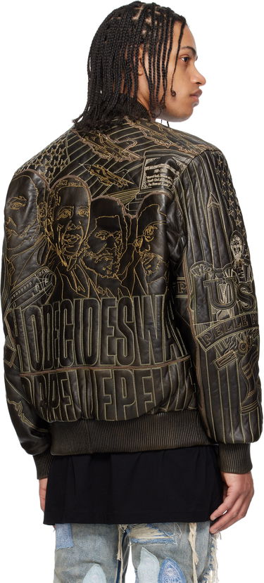 Bomber jakna Who Decides War Who Decides War Pelle Pelle Edition Monument Leather Jacket Smeđa | 1131480017SS25, 2