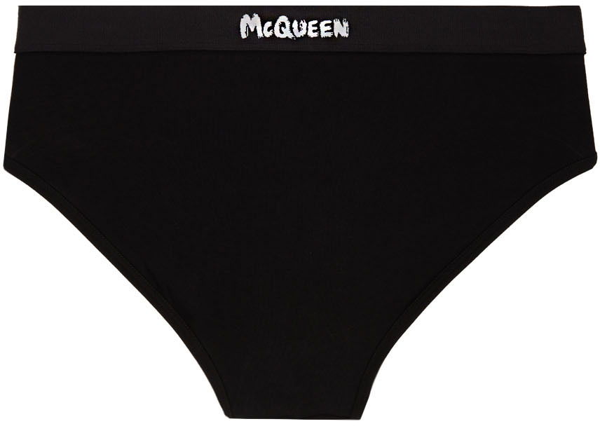 Donje rublje i čarape Alexander McQueen Alexander McQueen Graffiti Briefs Crna | 7107514112Q, 1