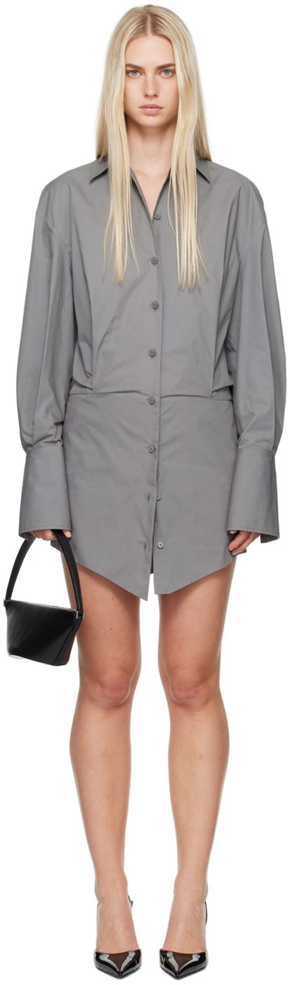 Haljina The Attico Attico Silvye Minidress Siva | 247WCA93 C052