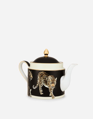 Home decor Dolce & Gabbana Porcelain Teapot with Leopard Print Crna | TC0127TCA39UL018, 2