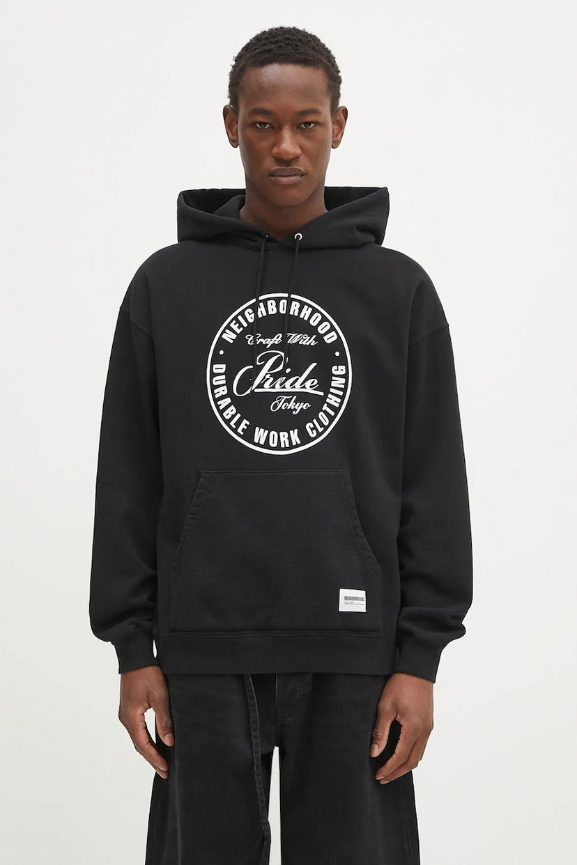Dukserice Neighborhood NEIGHBORHOOD Classic Sweat Hoodie with Print Crna | 242FPNH.CSM02