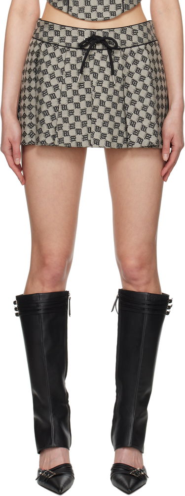 Suknja MISBHV MISBHV Monogram Jacquard Canvas Miniskirt Bež | 250W854, 0