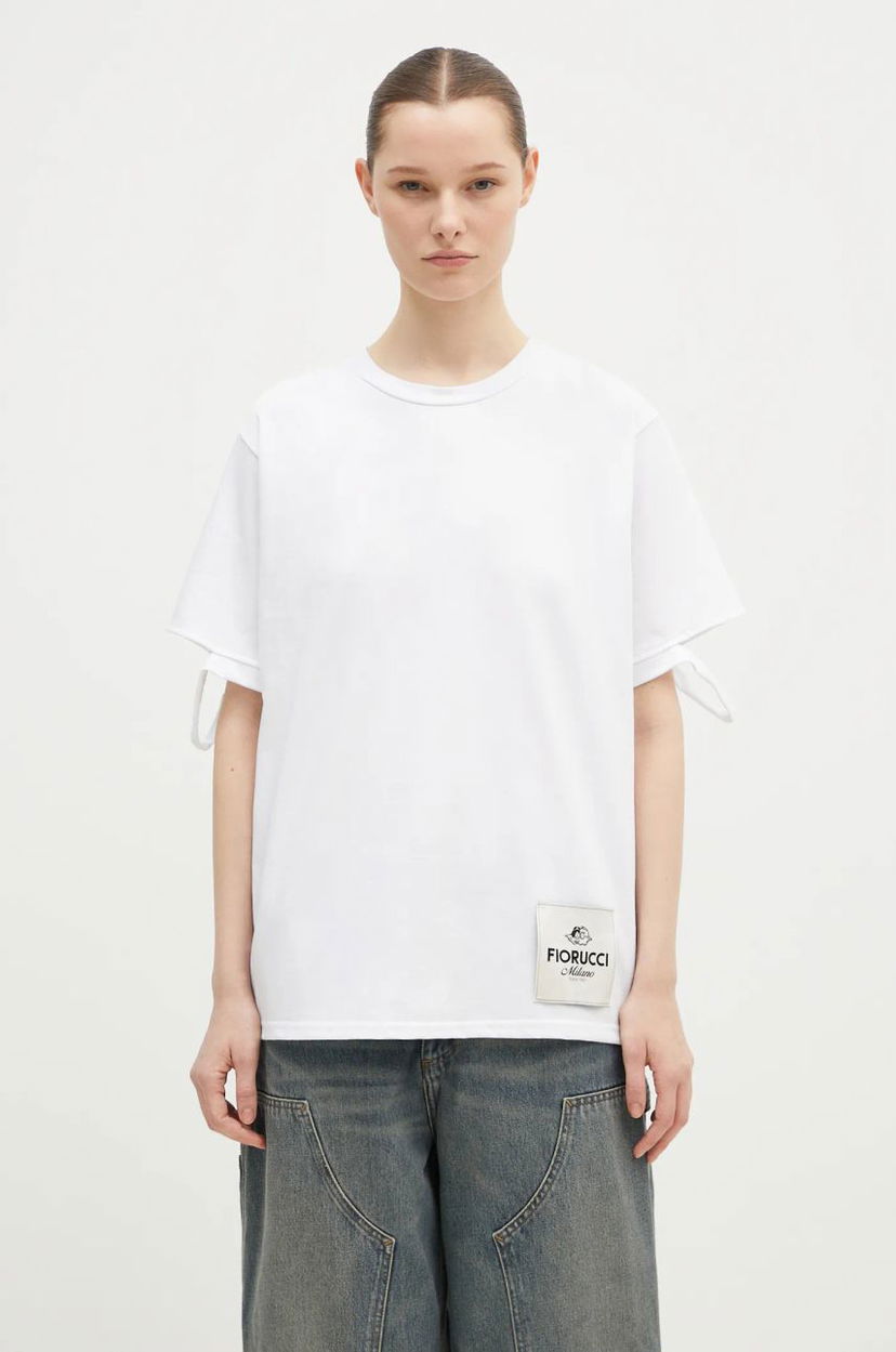Majica kratkih rukava Fiorucci Distressed Tie-Sleeve Graphic T-Shirt Bijela | M01FMTSH101CJ01WH06