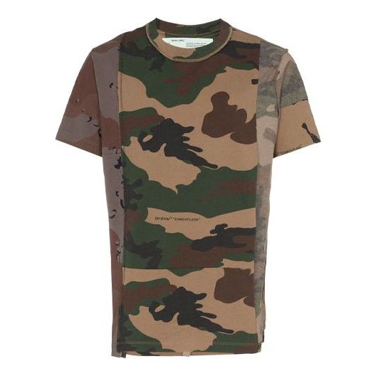 Majica kratkih rukava Off-White Off-White Reconstructed Camo T-Shirt Smeđa | OMAA056F181850429901, 0