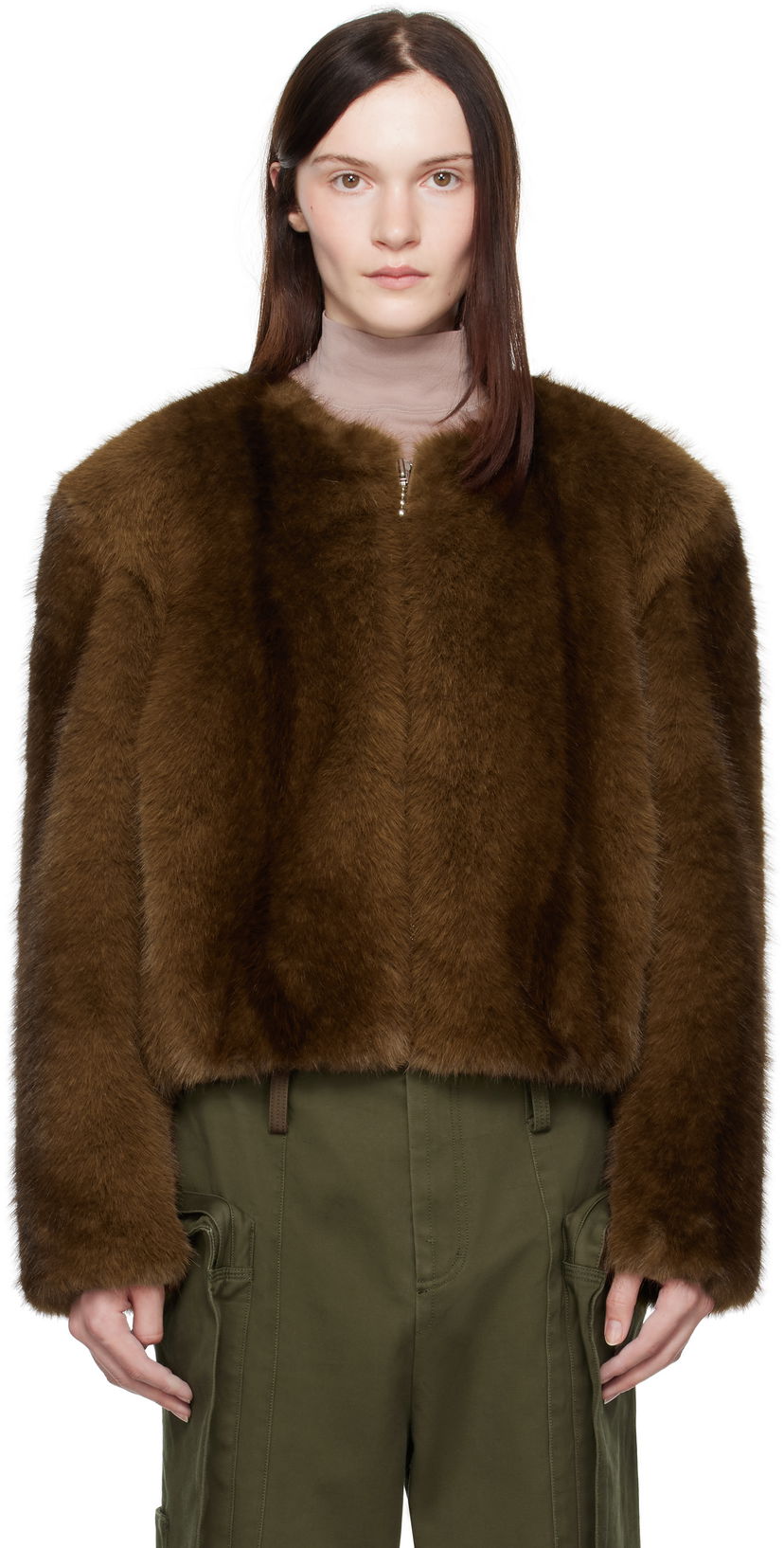 Jakna STAND STUDIO Faux-Fur Jacket Smeđa | 66411-9019