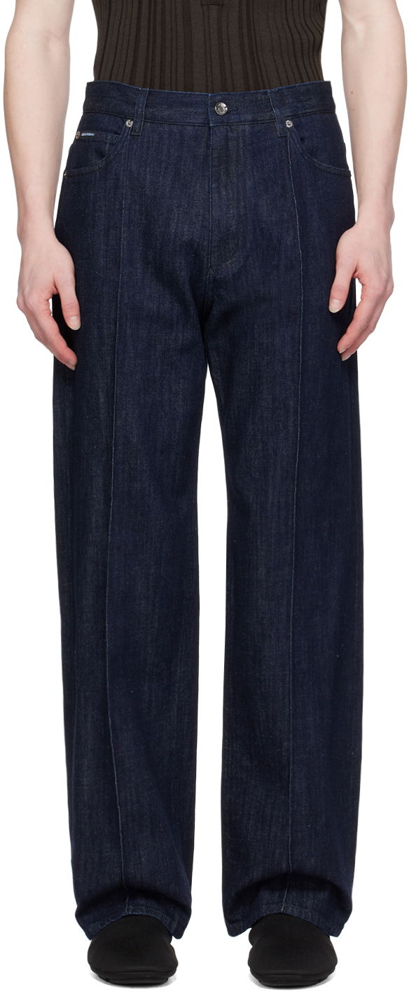 Jeans Dolce & Gabbana Seamed Jeans Plava | GWVNXD G8KG6