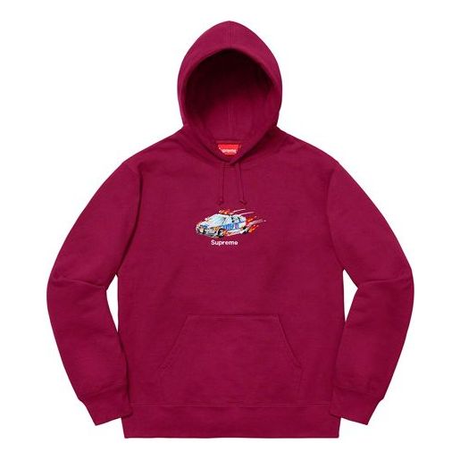 Dukserice Supreme Supreme FW19 Cop Car Hoodie Tamnocrvena | SUP-FW19-515, 0
