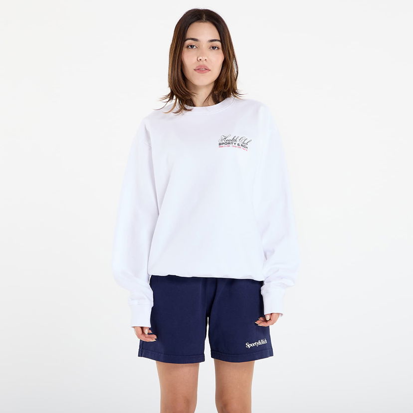 Dukserice Sporty & Rich Sporty & Rich Health Club Crewneck Sweatshirt Bijela | ST071602015WH01