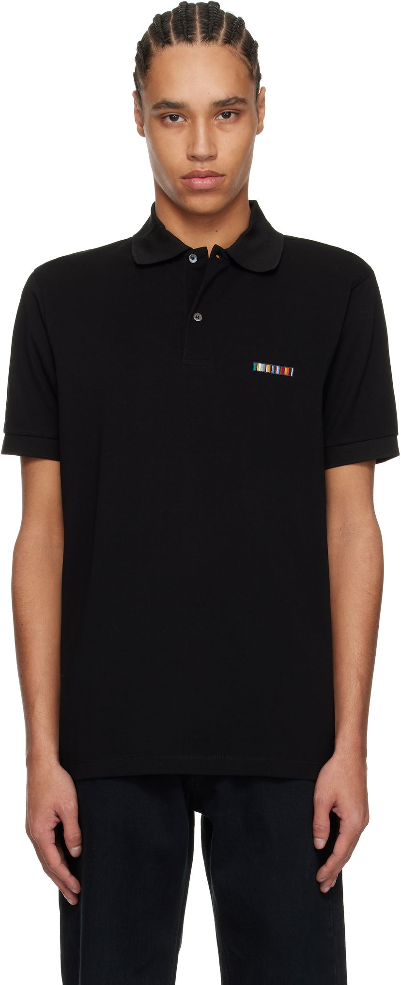 Polo majica Paul Smith Paul Smith Signature Stripe Logo Cotton Polo Crna | M1R-698P-NP4724-79