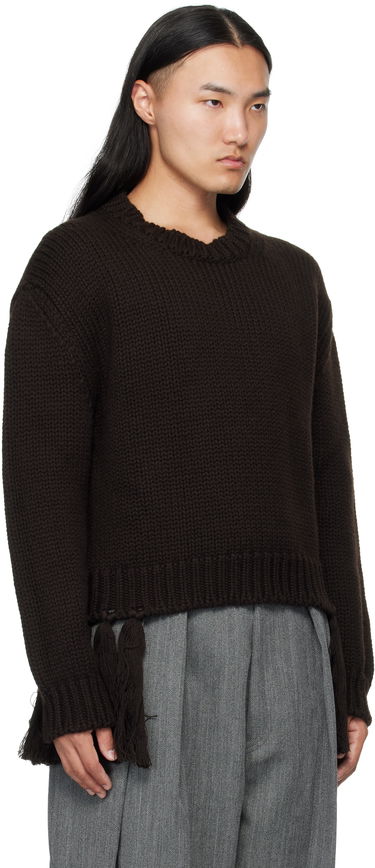 Džemper HED MAYNER Hed Mayner Knit Crewneck Sweater with Tassels Smeđa | HMMB75099A-HB619, 1