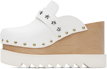 Tenisice i cipele Stella McCartney Elyse Star-Studded Slip-On Platform Clogs Bijela | 810426AP00P0, 2