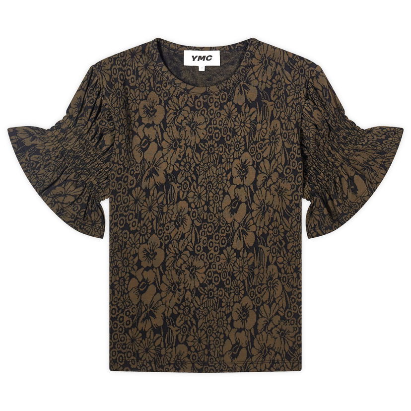 Majica kratkih rukava YMC Jane Floral T-Shirt Smeđa | Q6WME-01