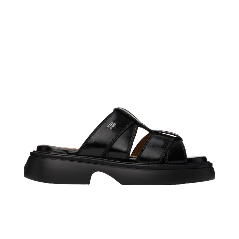 Tenisice i cipele GANNI Mule Leather Sandals Crna | S2623