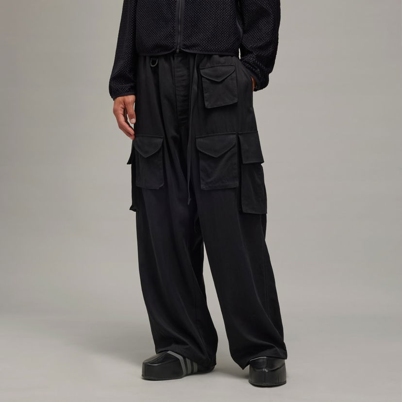 Cargo hlače Y-3 Cargo Pants Refined Wool Crna | IW7453