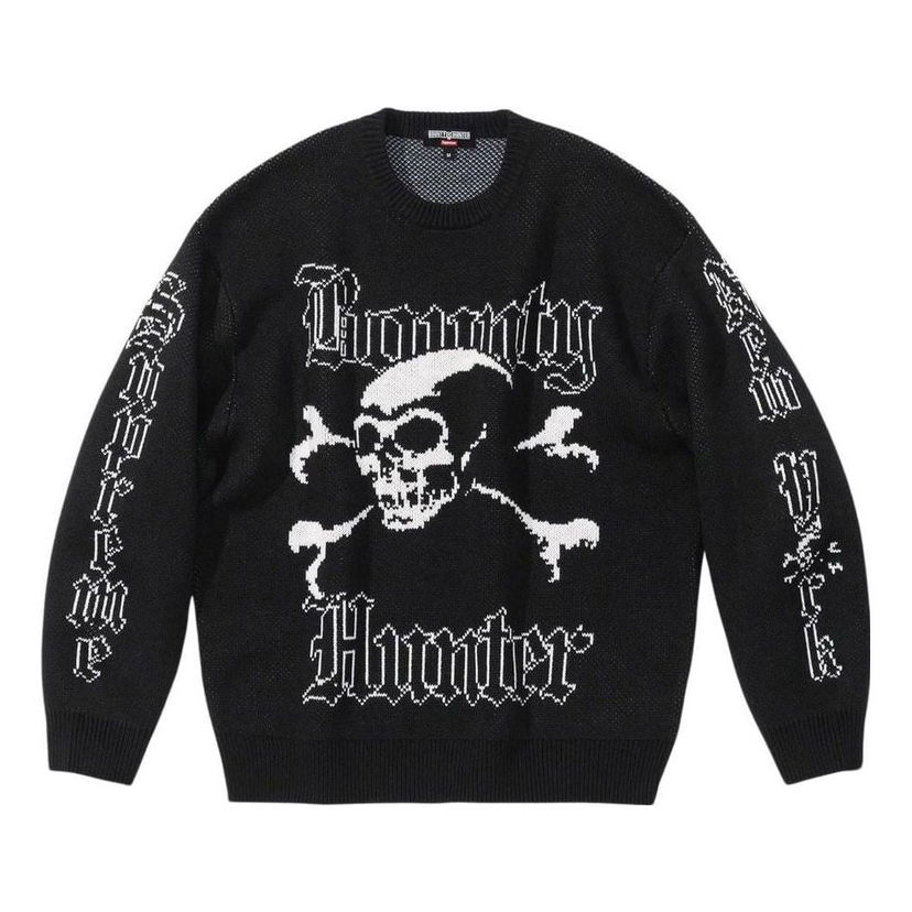 Džemper Supreme Supreme x Bounty Hunter Skull Knit Sweater Crna | SUP-FW23-112