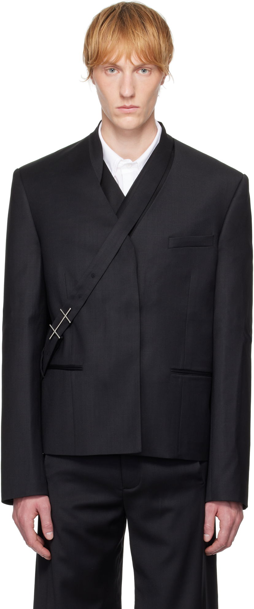 Jakna HELIOT EMIL HELIOT EMIL Aegis Wrap Blazer Crna | SS25_M_04_045_BLK01_CO