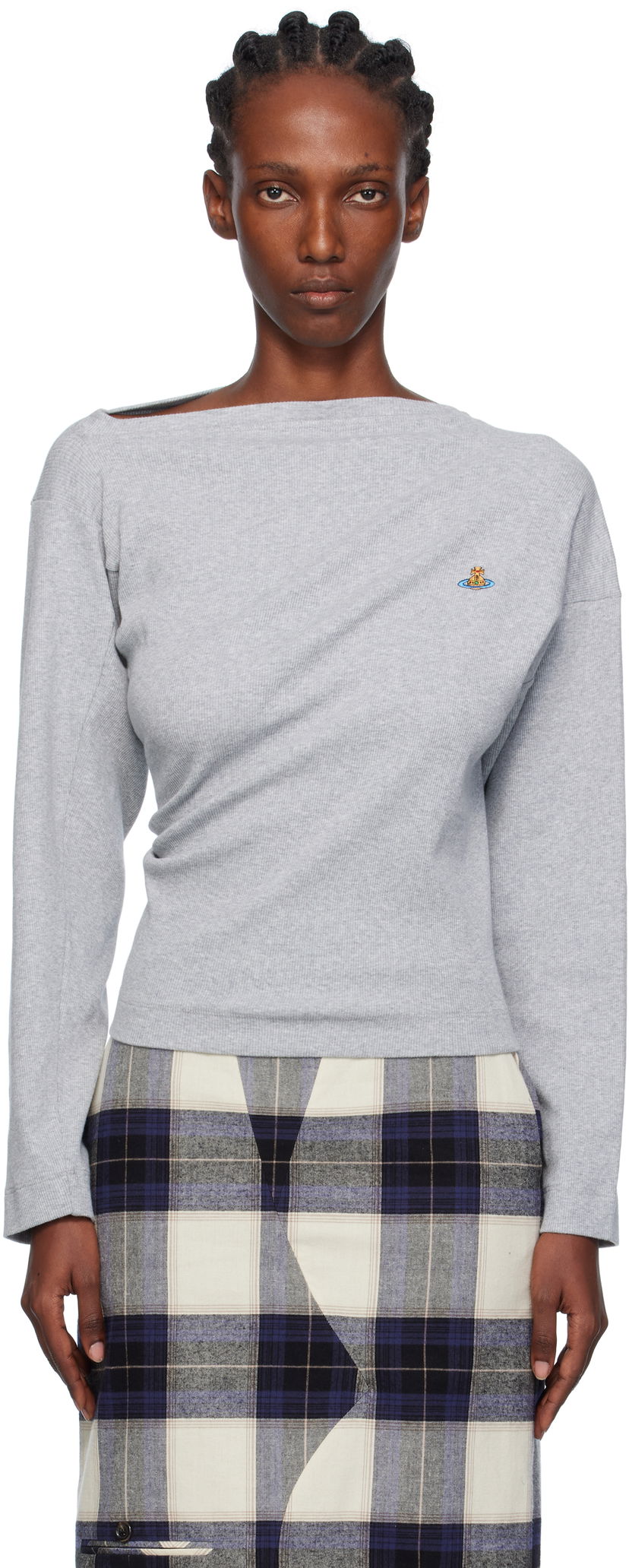 Majica kratkih rukava Vivienne Westwood Vivienne Westwood Hebo Long Sleeve T-Shirt Siva | 3G01003Y-J009C-