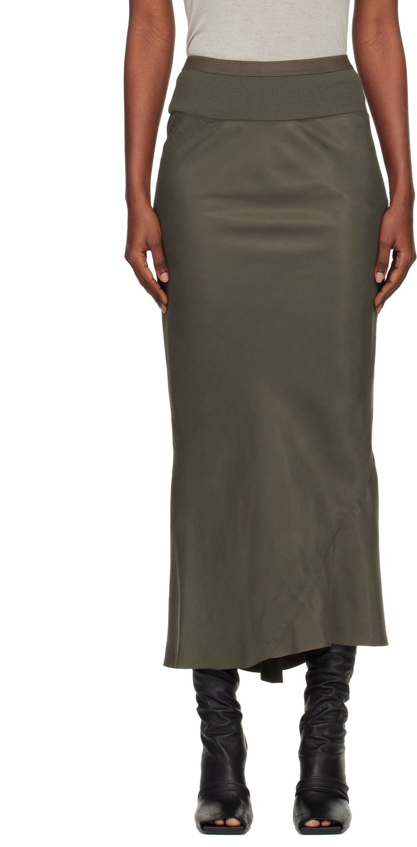 Suknja Rick Owens Concordians Calf Bias Midi Skirt Zelena | RP02E4334 HSCH