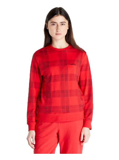 Dukserice CALVIN KLEIN Mc Holiday Sweatshirt Textured Crvena | QS6953E 5VN