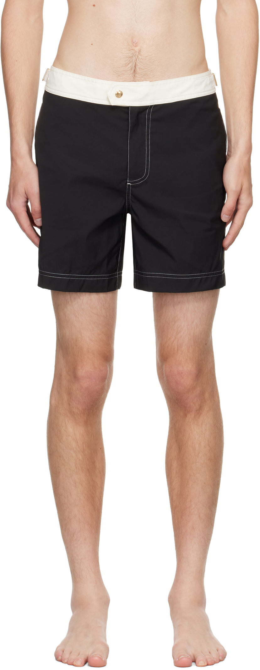 Kupaći kostimi Tom Ford TOM FORD Nylon Contrast Swim Shorts Crna | BSS002-FMN067