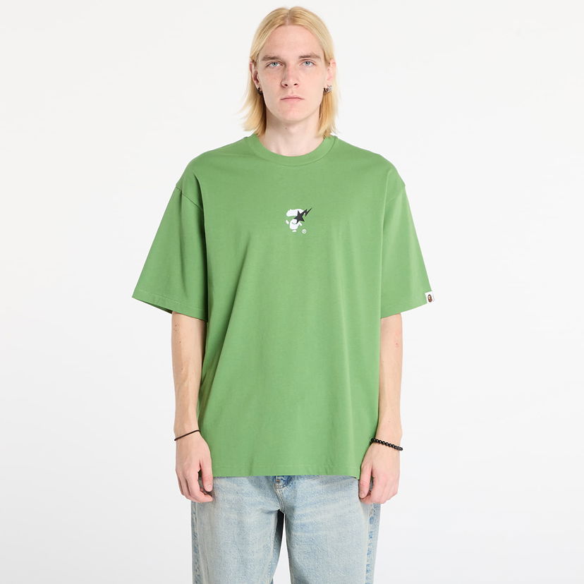 Majica kratkih rukava BAPE Bape Sta Ape Face Relaxed Fit Tee Zelena | 001TEL801321MGRN
