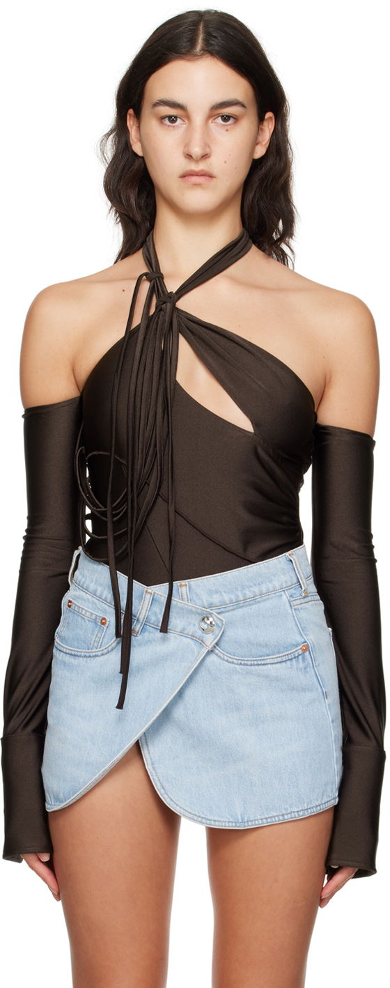 Body Coperni Coperni Multi Strap Bodysuit Smeđa | COPJS68545