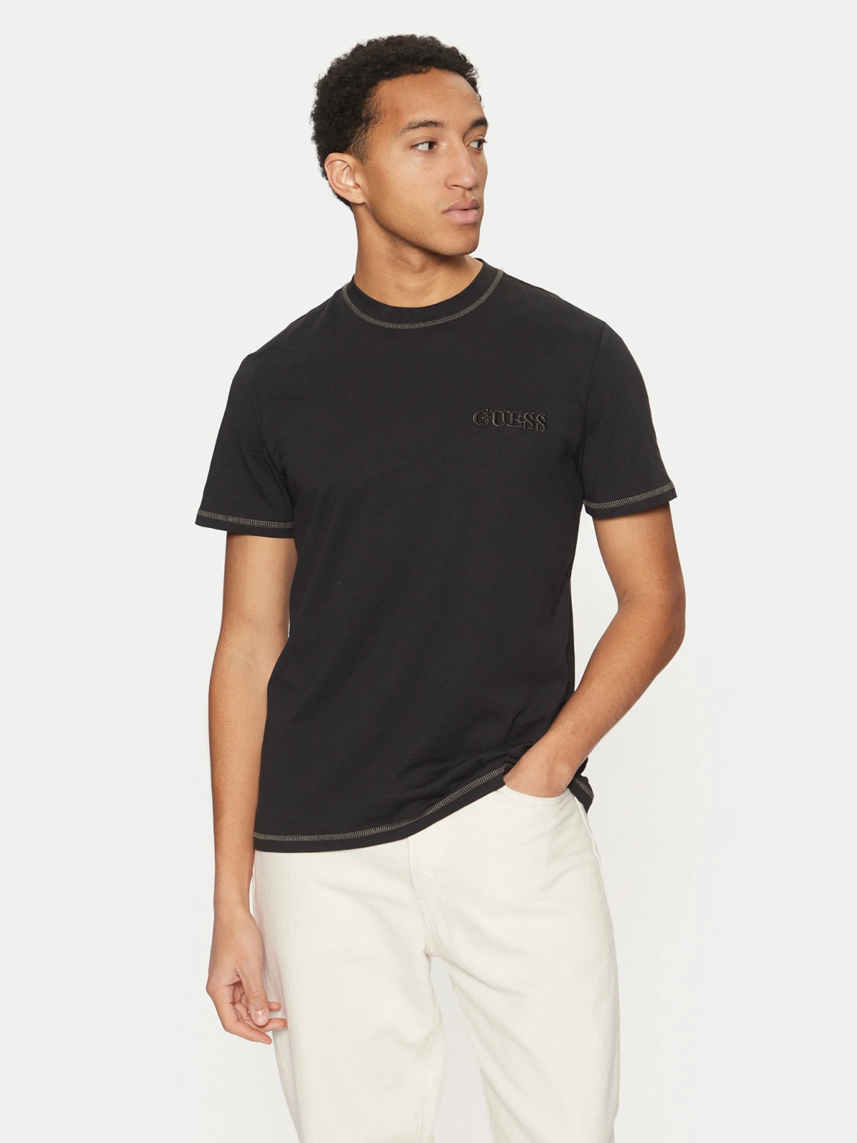 Majica kratkih rukava GUESS Guess Single Tee Crna | U5RI01KCAM1-JBLK, 0