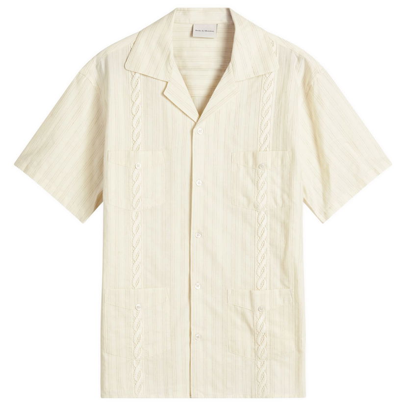 Košulja Drôle de Monsieur Drôle de Monsieur Cuban Shirt, Size Large Bež | G-SH212-CO183-EC