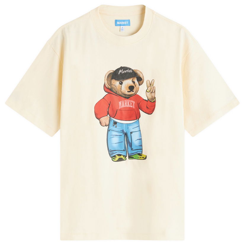 Majica kratkih rukava MARKET MARKET Fit Check Bear T-Shirt Bež | 399002171-CRE