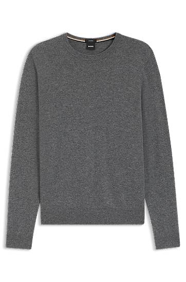 Džemper BOSS Regular-fit pure cashmere sweater Siva | 50546690