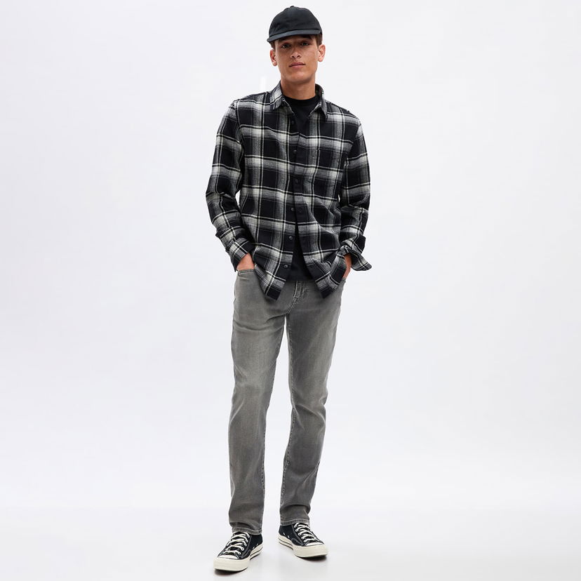 Jeans GAP Denim Pants Slim Grey Wash Siva | 749094-00