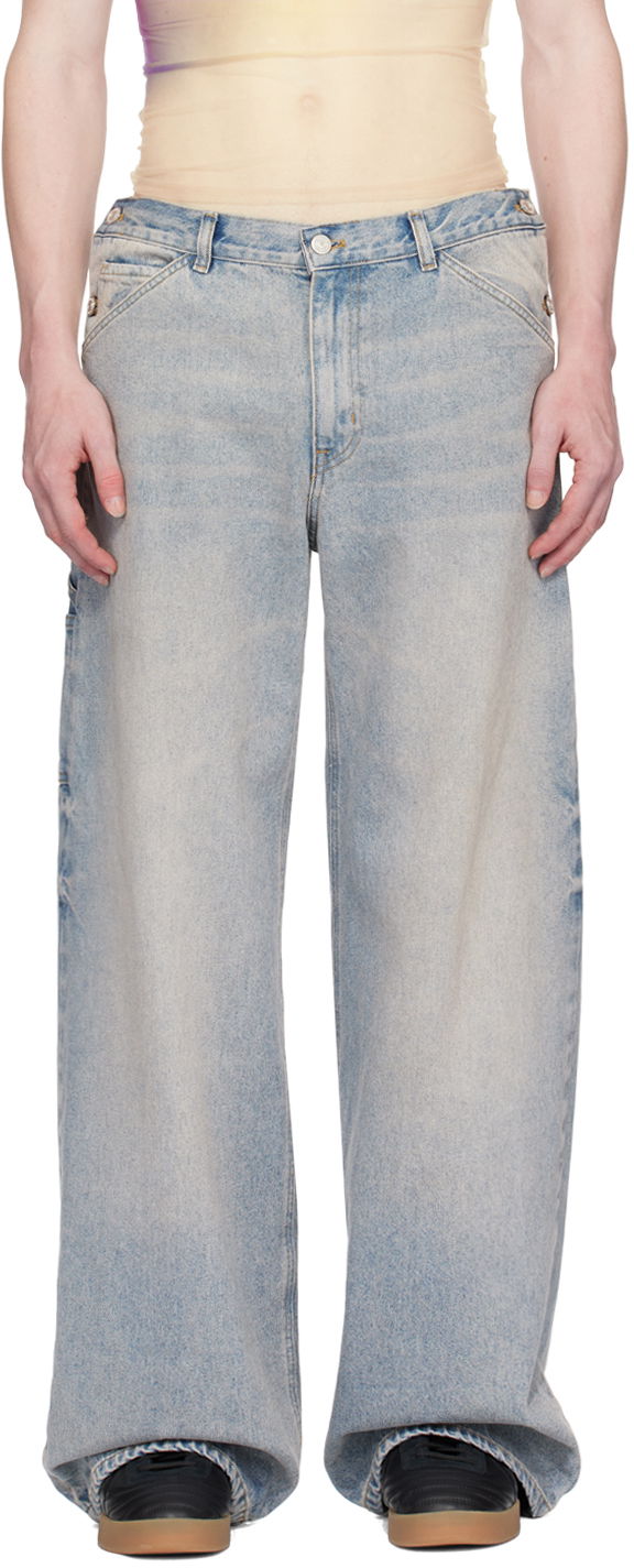 Jeans Courrèges Sailor Wide-Leg Jeans Plava | 124DPA188DE0016
