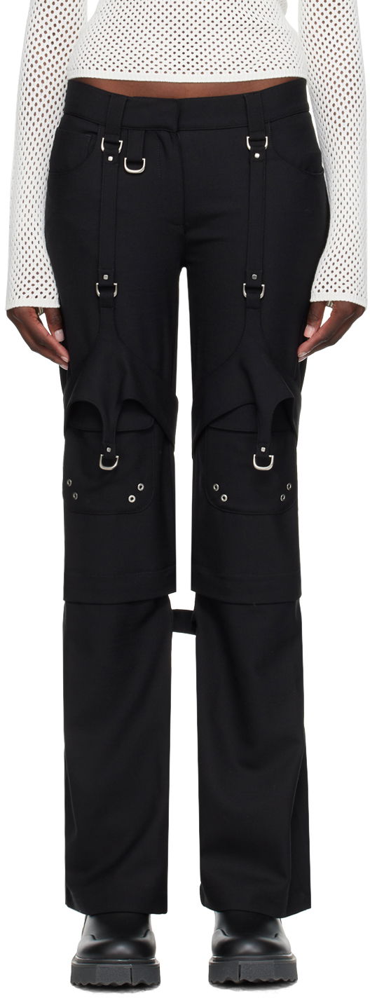 Hlače Off-White Black Harness Trousers Crna | OWCF020F23FAB0011000