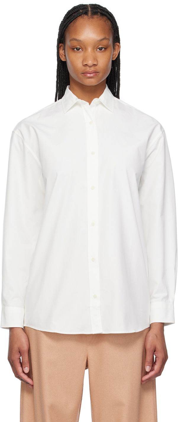 Košulja Baserange Long Sleeve Button Up Shirt Bijela | SHOL-CO-SU24