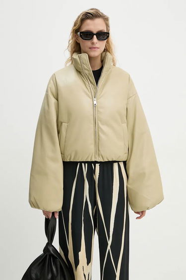 Bomber jakna Nanushka Oversized Cropped Puffer Jacket Bež | NW24PFSG11062, 0