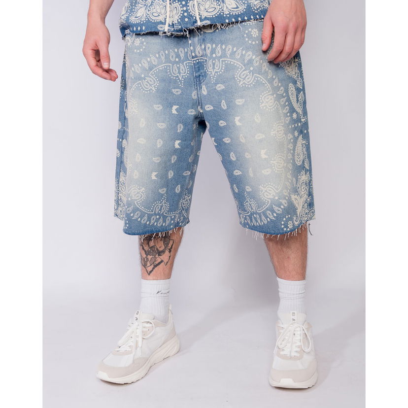 Kratke hlače Karl Kani Kani Paisley Jorts Denim Shorts Size 30 Plava | PD00005502