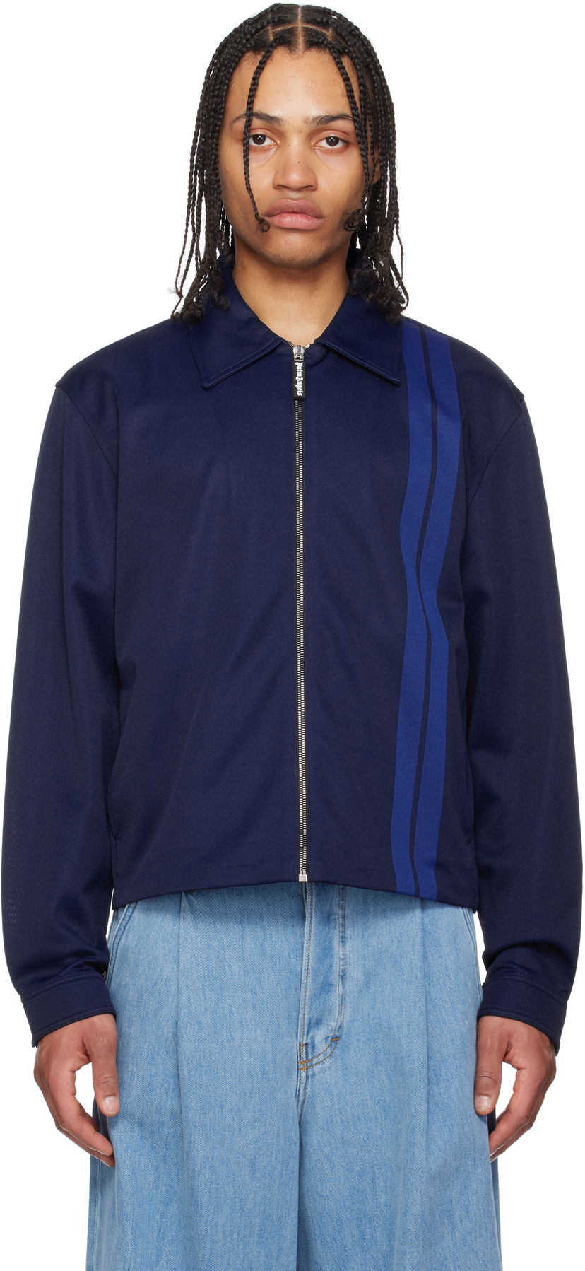 Vjetrovka Palm Angels Palm Angels Suit Track Jacket Plava | PMBD086S25FAB0014645