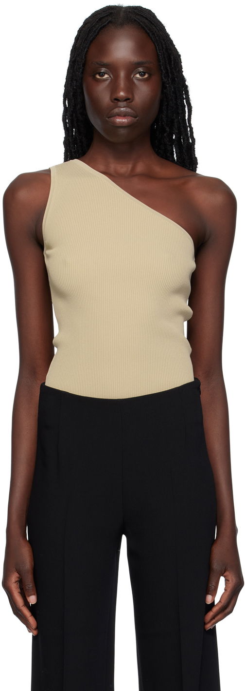 Majica bez rukava TOTEME TOTEME Women's Single-Shoulder Tank Top Bež | 233-5183-755