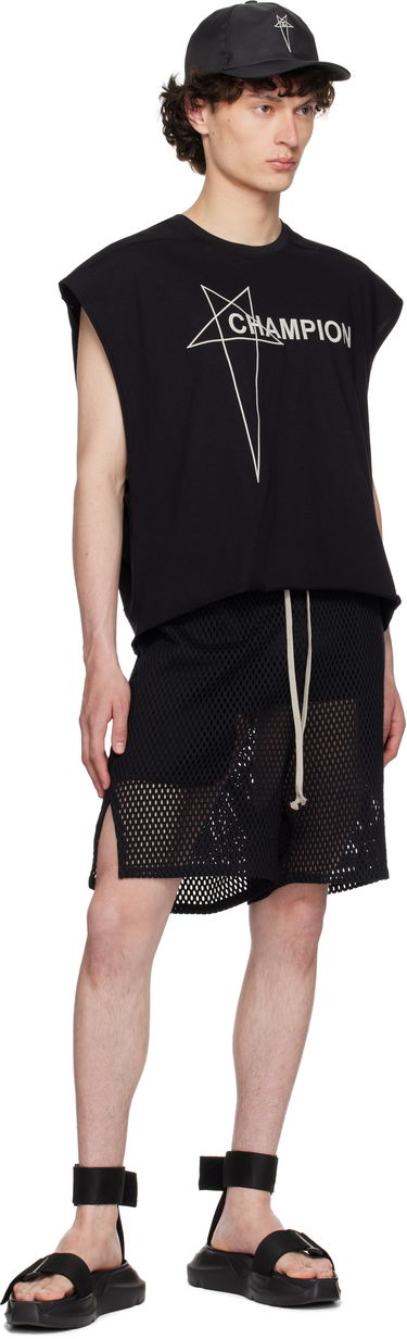 Kratke hlače Rick Owens Rick Owens Champion Edition Mesh Shorts Crna | CM01E1682 CHONET MESH, 4