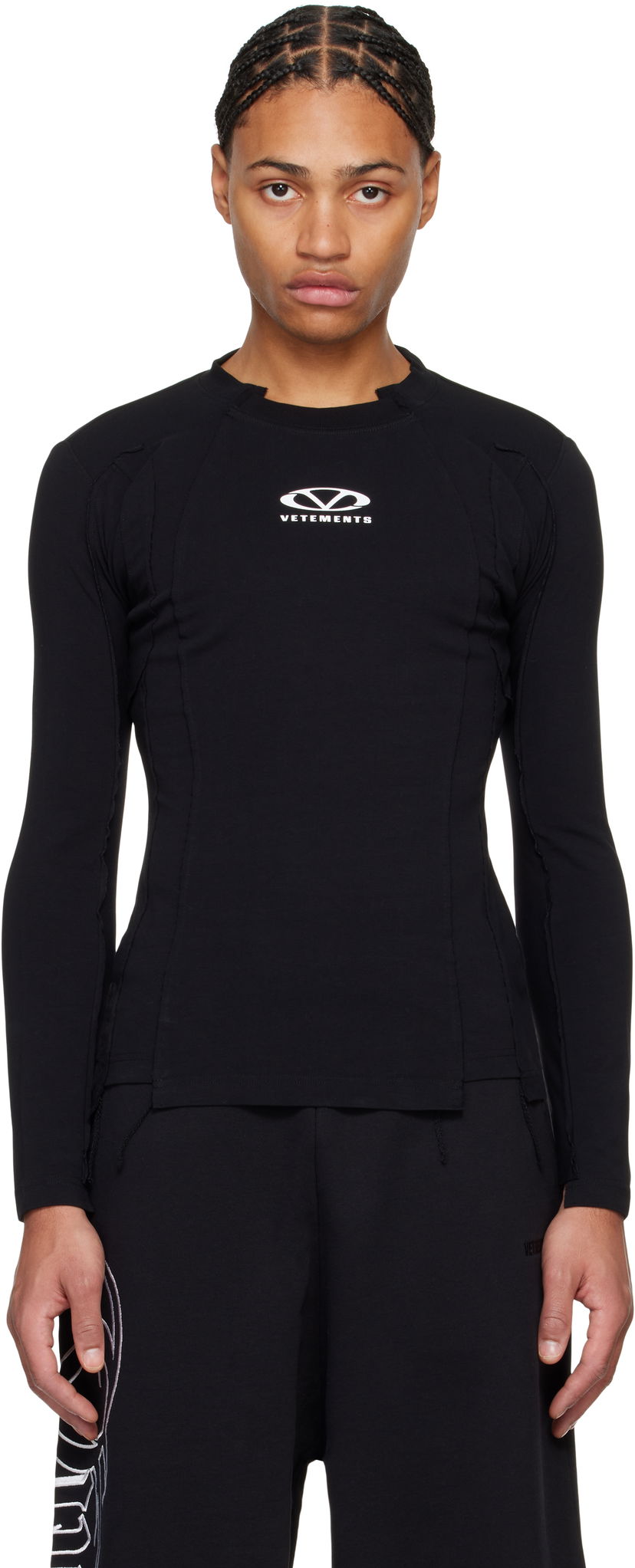 Majica kratkih rukava VETEMENTS Oval Logo Cut-Out T-Shirt Crna | UA66LS600BW