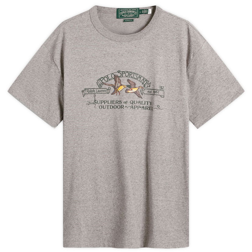 Majica kratkih rukava Polo by Ralph Lauren Ralph Lauren Sportsman T-Shirt, Size Large Siva | 710981142002-GRY