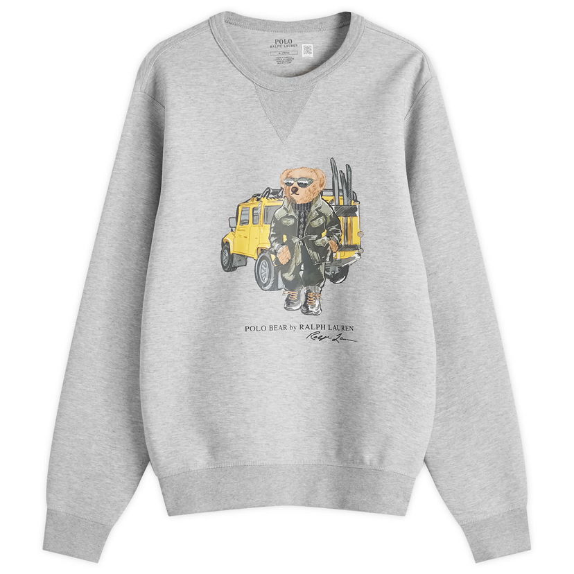 Dukserice Polo by Ralph Lauren Defender Bear Graphic Sweatshirt Siva | 710958195001