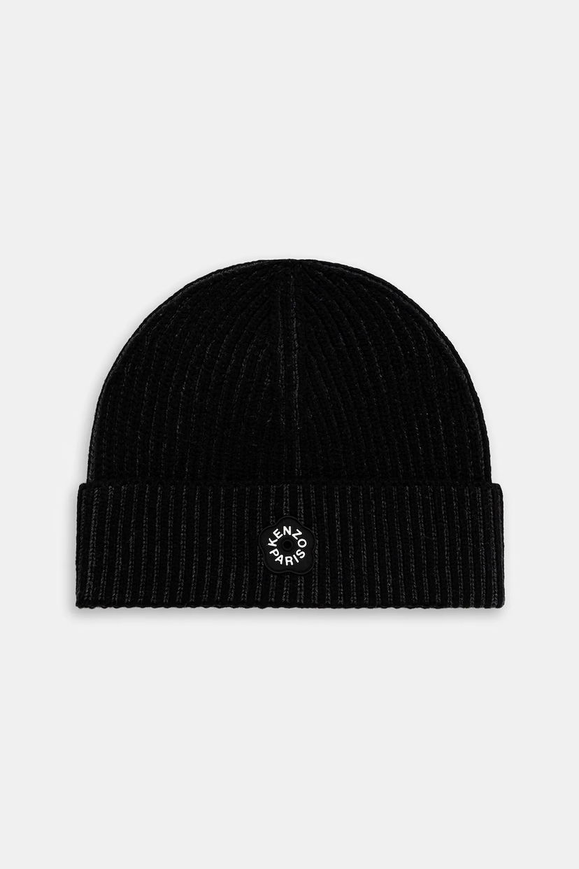 Kapica KENZO Kenzo Ribbed Beanie Crna | FF68BU200KWA