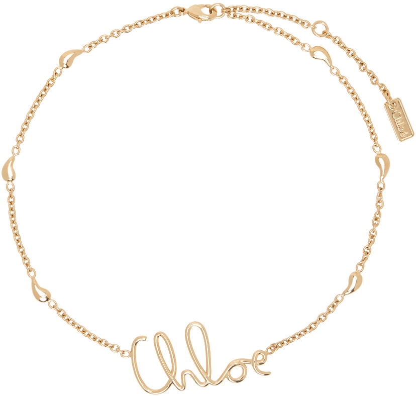 Ogrlica CHLOÉ Chloé Gold 'The Chloé Iconic' Necklace Žuta | CHC24AFO64CB7