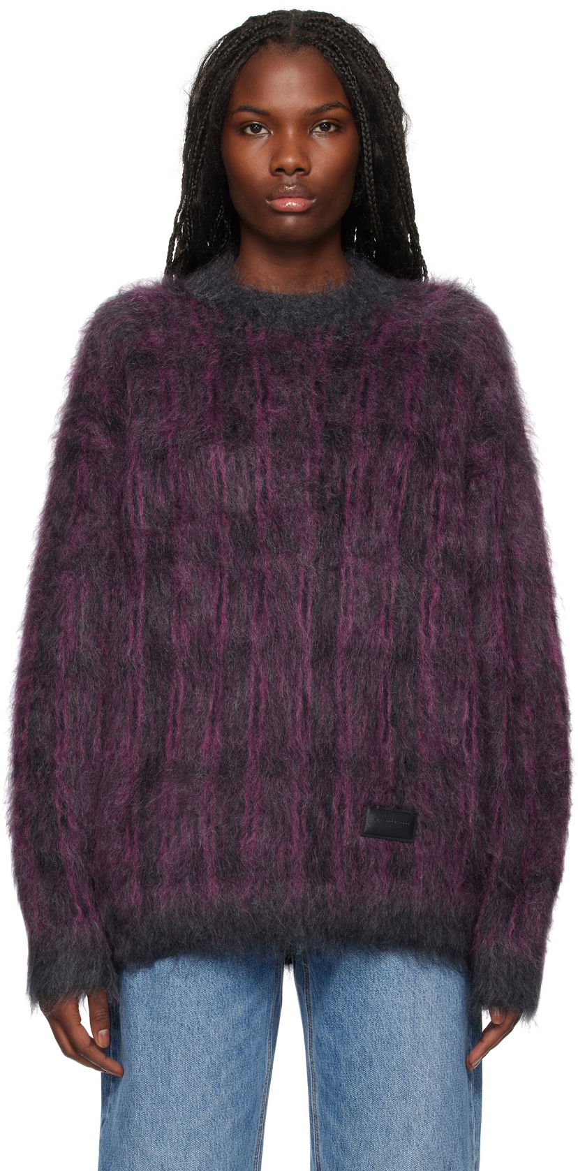Džemper Alexander Wang Oversize Plaid Sweater Ružičasta | 1KC4241039