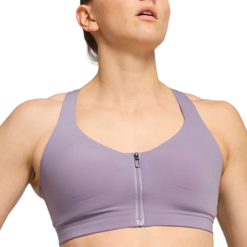 Grudnjak Puma Puma PWR SHAPELUXE Zip Front Sports Bra Ljubičasta | 525881-30