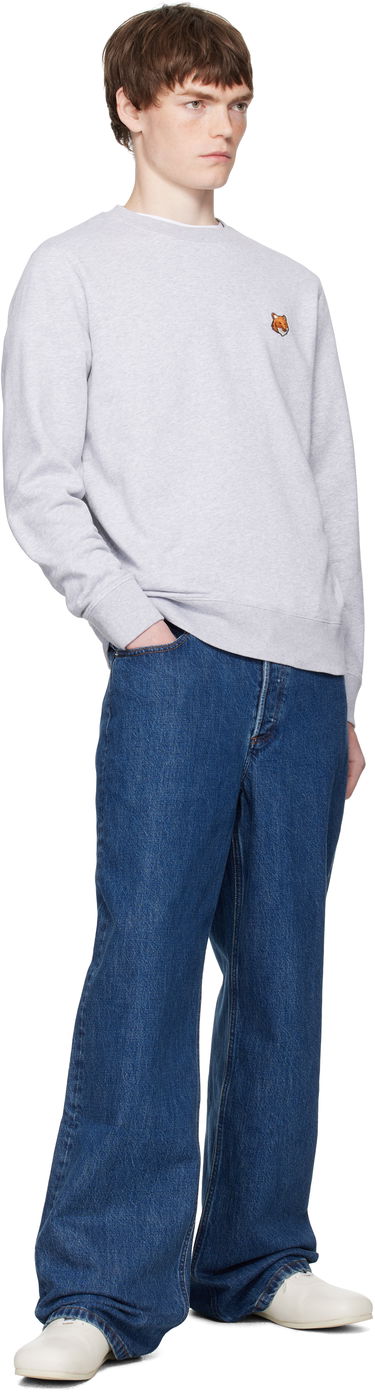 Dukserice MAISON KITSUNÉ Maison Kitsuné Fox Head Patch Regular Sweatshirt Siva | PM00303KM0340, 3