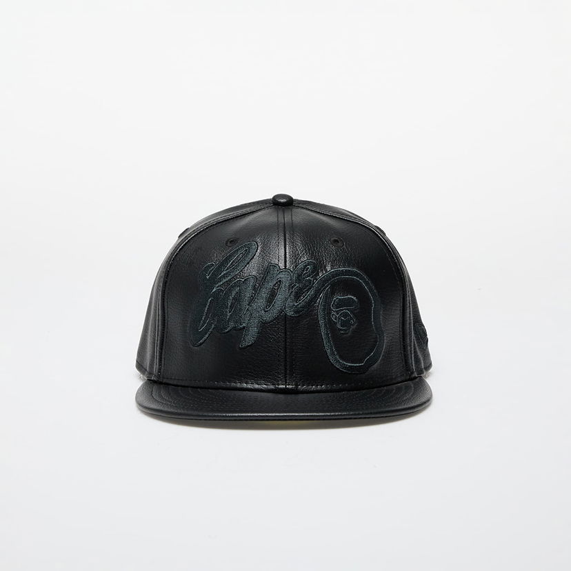 Kapa BAPE New Era x 59Fifty Leather Cap M Black Crna | 001CPK831901C BLK