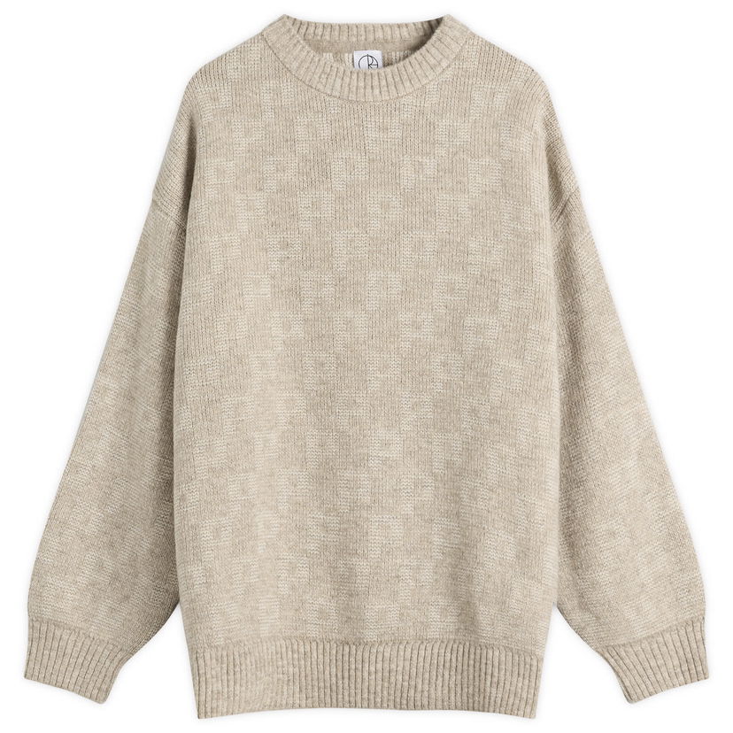 Džemper Polar Skate Co. George P Pattern Knit Jumper, Size Small Bež | PSC-F25-57-SND